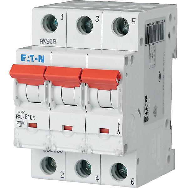 Eaton LS-Schalter m.Beschrift. B 10A, 3p PXL-B10/3